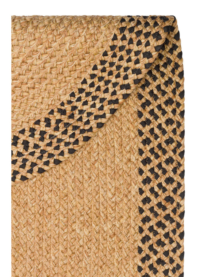 Cancun Jute Cotton Blend Living Room Hallway Kitchen Cotton Straw Knitted Rug 19NATB