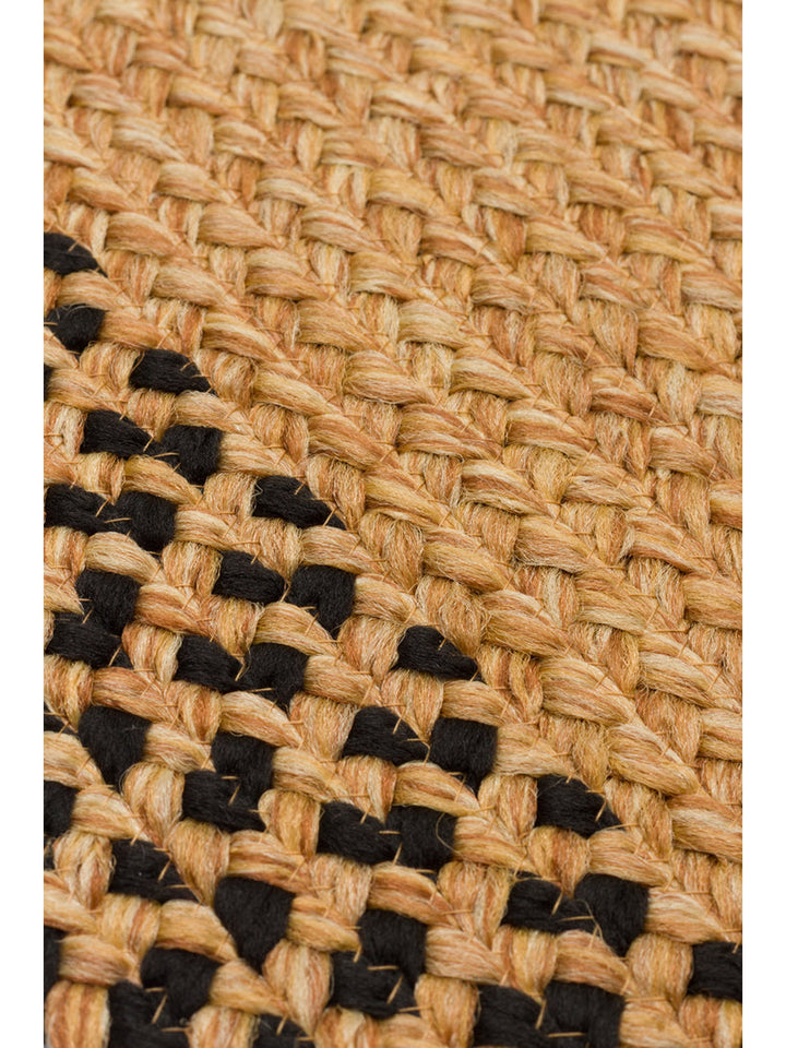 Cancun Jute Cotton Blend Living Room Hallway Kitchen Cotton Straw Knitted Rug 19NATB