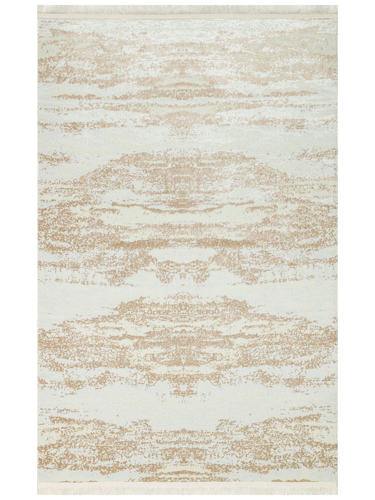 Smooth Washable Non-Slip Shiny Living Room Hallway Thin Woven Modern Carpet 01 CREAMBEIGE XW
