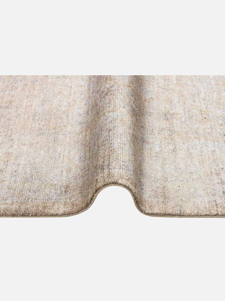 Çırağan %100 Naturel Özel Işıltılı El Emeği ile Özel Tezgahlarda Üretilen TENCEL™ Uşak Halısı 02 BEG - Carpetdocia