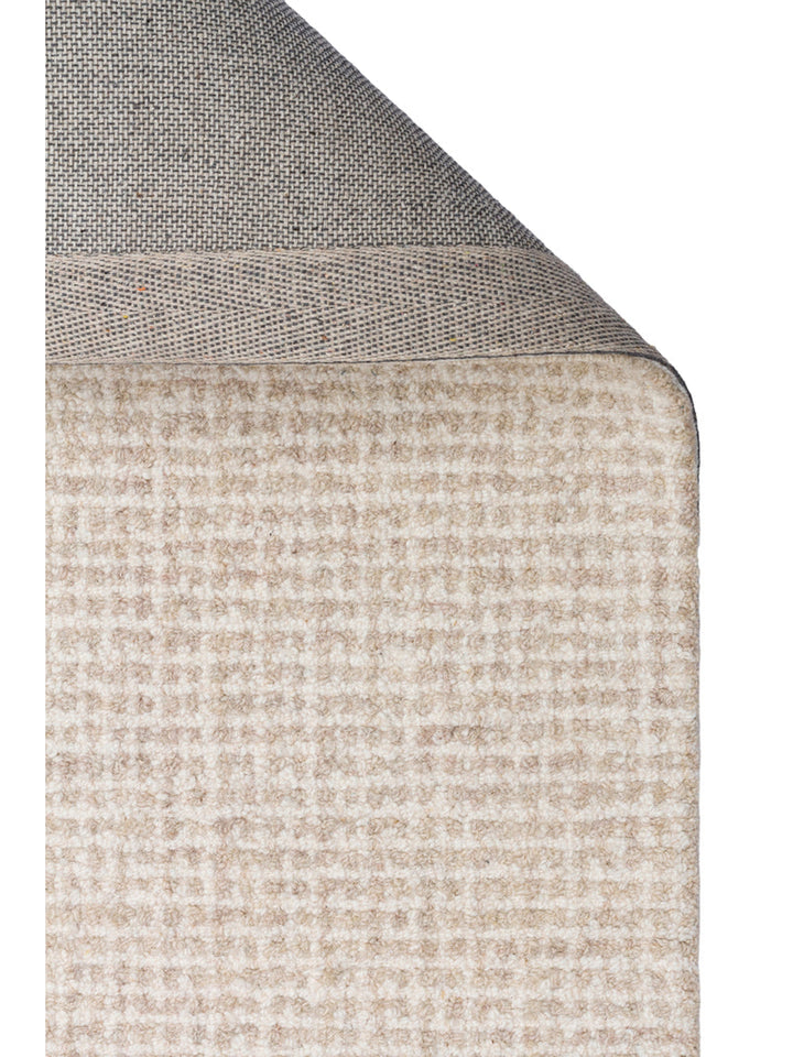 Dublin Serie Woll- und Baumwollmischung handgeknüpfter Teppich NATURAL