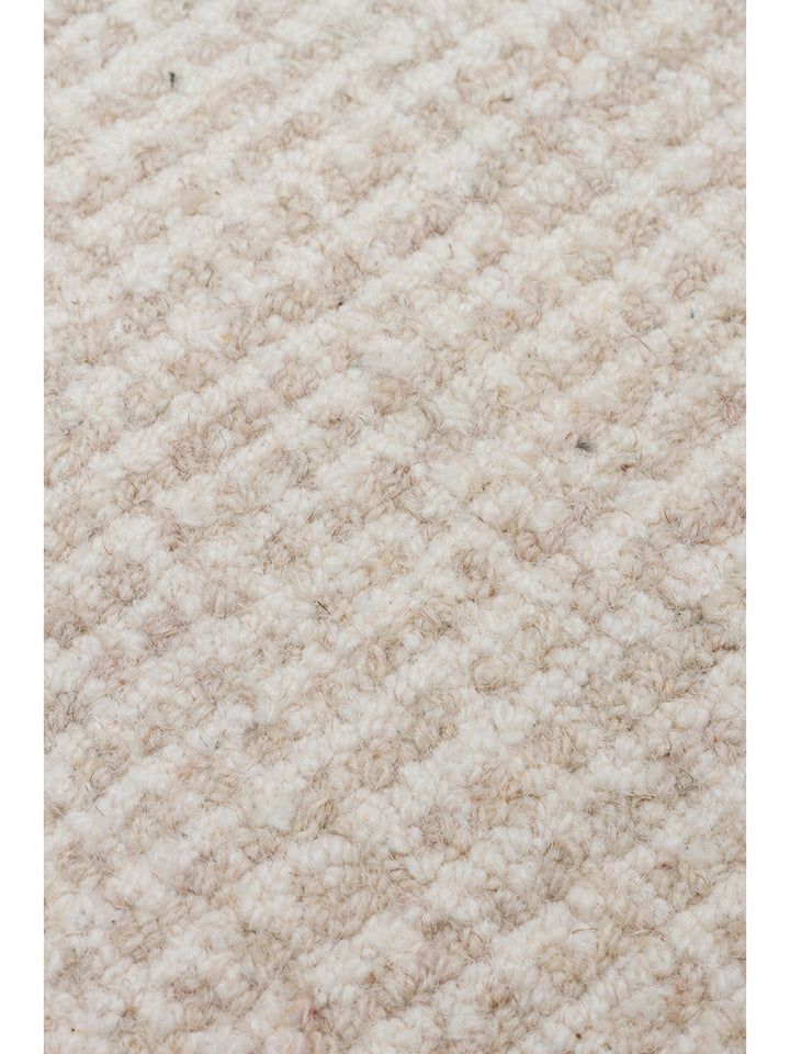 Dublin Serie Woll- und Baumwollmischung handgeknüpfter Teppich NATURAL