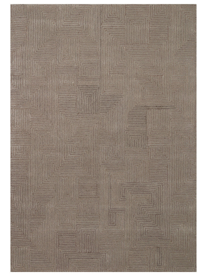 Milano Serie Woll- und Baumwollmischung handgeknüpfter Teppich GREY