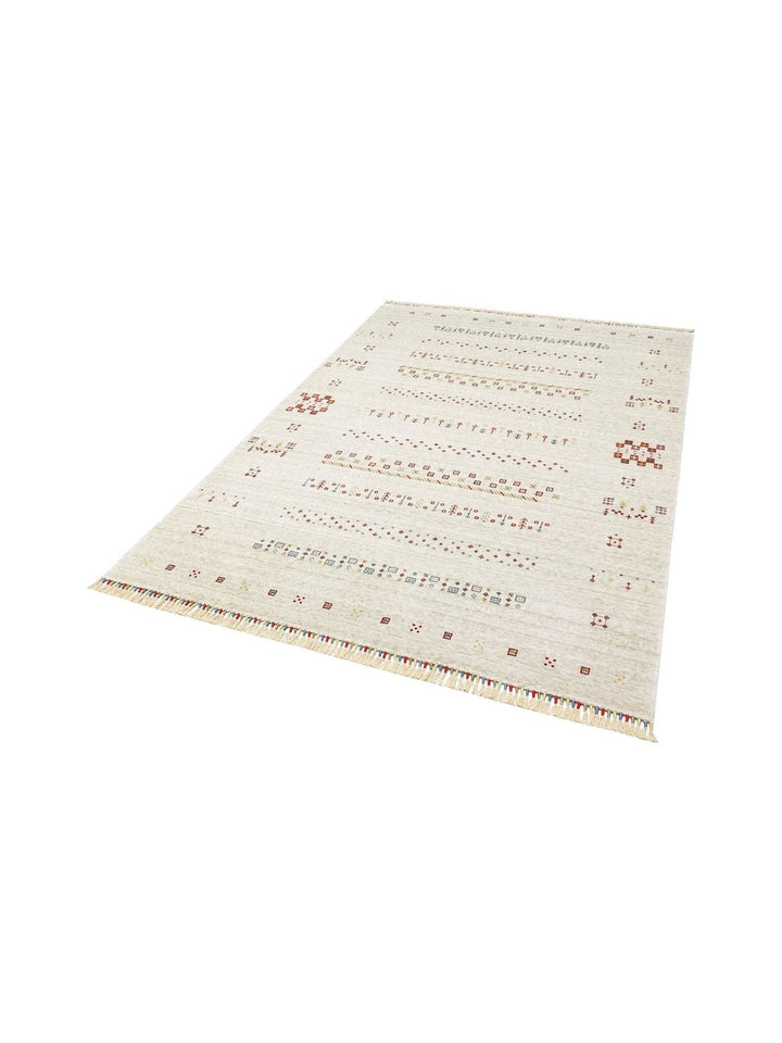 Oushak Carnaval Tappeto Moderno Uşak in TENCEL™ realizzato a mano, 100% naturale, facile da pulire, 06 BEIGE