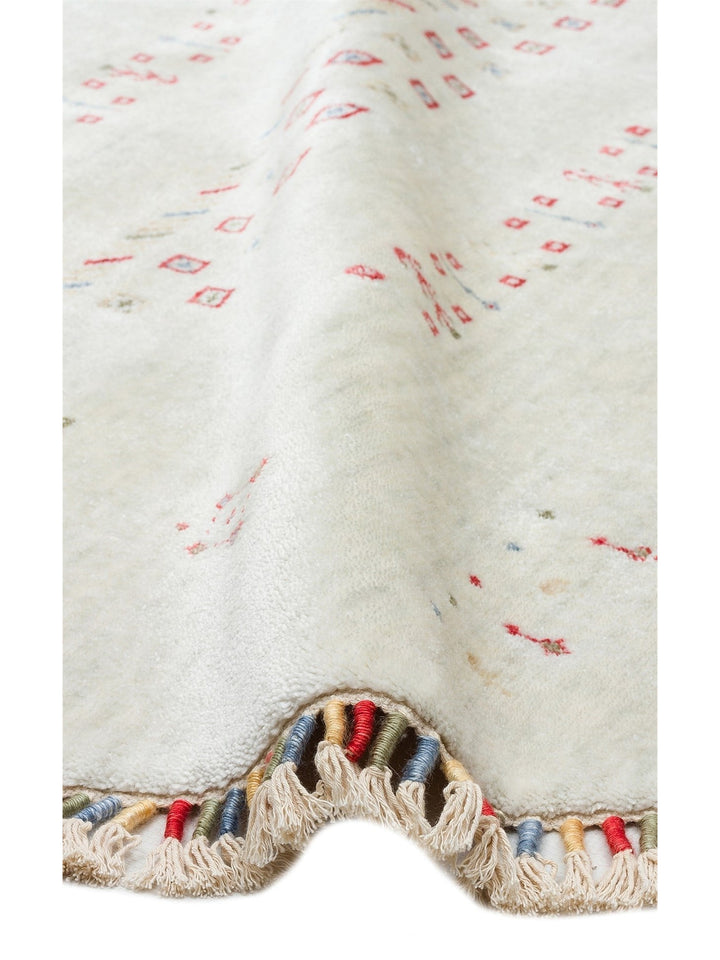 Oushak Carnaval Tappeto Moderno Uşak in TENCEL™ realizzato a mano, 100% naturale, facile da pulire, 06 BEIGE Q