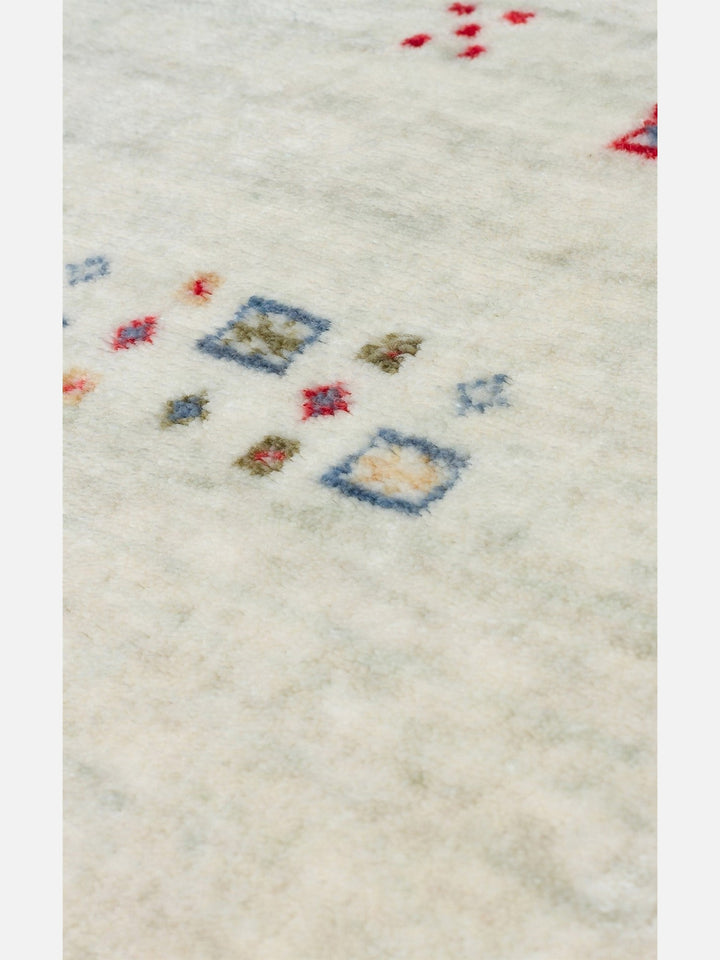 Oushak Carnaval %100 Naturel Kolay Temizlenir El Emeğiyle Üretilen TENCEL™ Modern Uşak Halısı 06 BEIGE Q - Carpetdocia