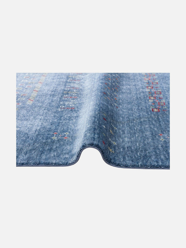 Oushak Carnaval %100 Naturel Kolay Temizlenir El Emeğiyle Üretilen TENCEL™ Modern Uşak Halısı 06 BLUE - Carpetdocia