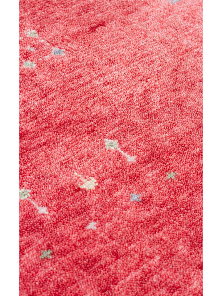 Oushak Carnaval Tappeto Moderno Uşak in TENCEL™ realizzato a mano, 100% naturale, facile da pulire, 06 RED Q