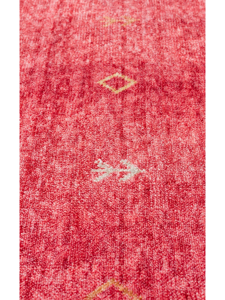 Oushak Carnaval Tappeto Moderno Uşak in TENCEL™ realizzato a mano, 100% naturale, facile da pulire, 11 RED AUTUMN