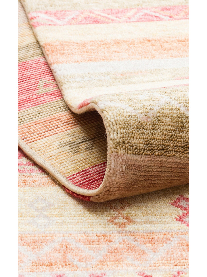 Oushak Carnaval Tappeto Moderno Uşak in TENCEL™ realizzato a mano, 100% naturale, facile da pulire, 12 RED AUTUMN
