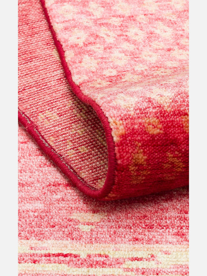 Oushak Carnaval %100 Naturel Kolay Temizlenir El Emeğiyle Üretilen TENCEL™ Modern Uşak Halısı ZR 15 RED AUTUMN - Carpetdocia