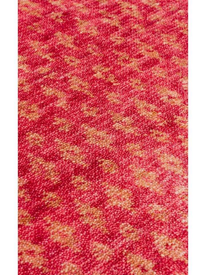 Oushak Carnaval Tappeto Uşak Moderno TENCEL™ Fatto a Mano, 100% Naturale, Facile da Pulire, ZR 15 RED AUTUMN