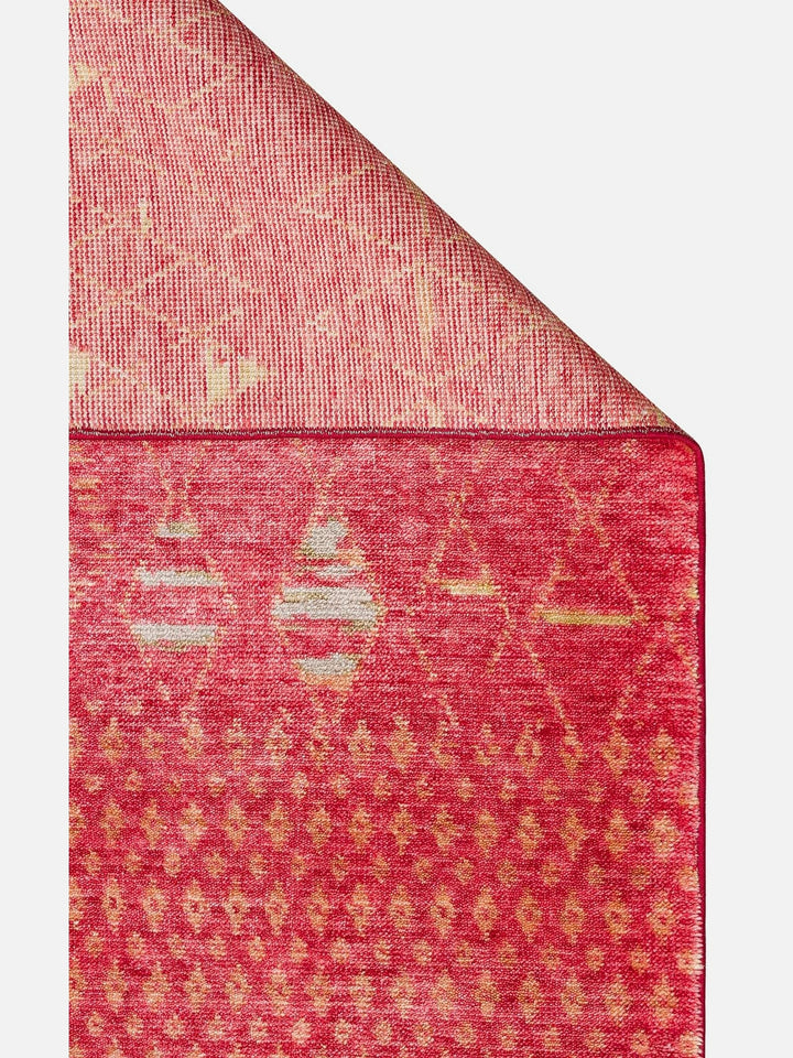 Oushak Carnaval %100 Naturel Kolay Temizlenir El Emeğiyle Üretilen TENCEL™ Modern Uşak Halısı ZR 15 RED AUTUMN - Carpetdocia