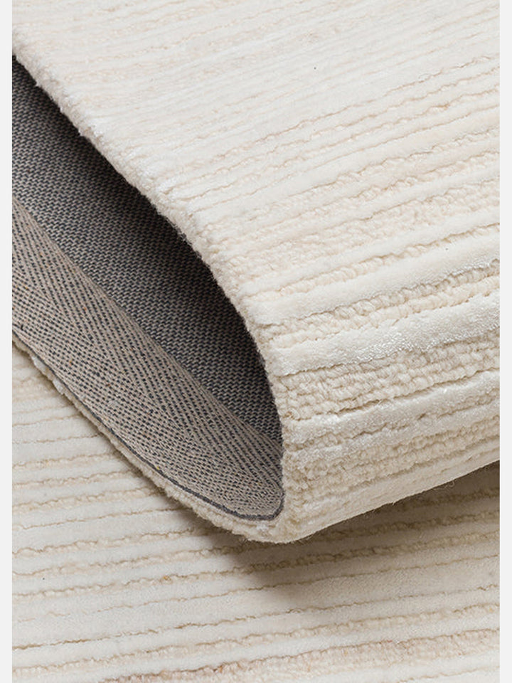 Palermo Series Wool and TENCEL™ Blend Handwoven Rug CREAM