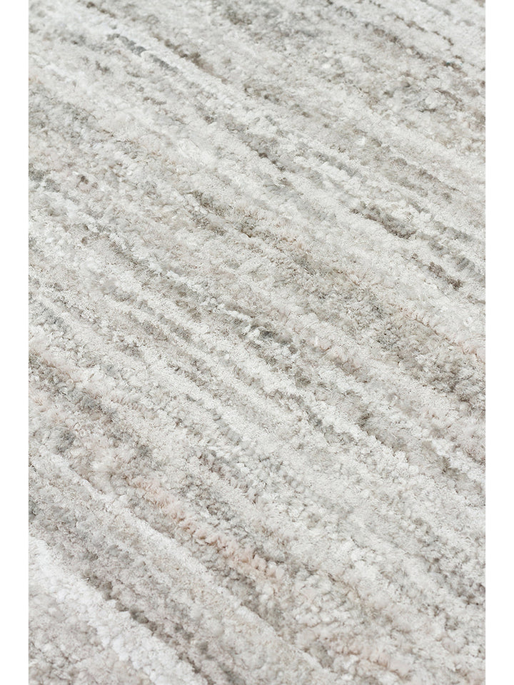 Amore Serisi %100 Naturel Muz İpeği Viskon ve Yün Karışımı Salon Oturma Odası El Dokuma Halı BEIGE - Carpetdocia