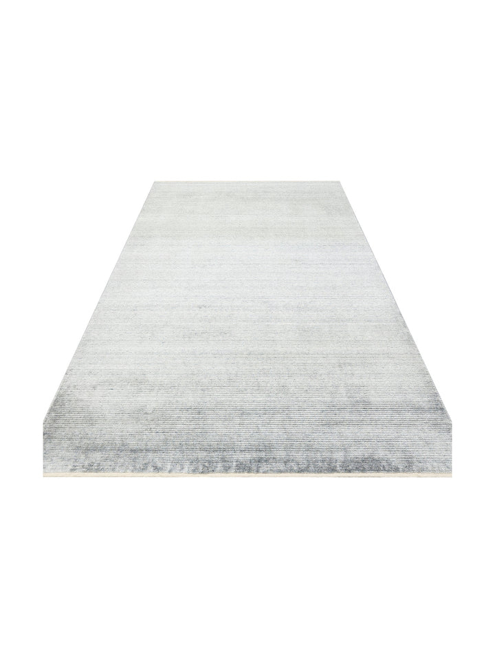 Brasilia Tensel El Emeğiyle Üretilen Modern Sade Şık Özel Kara Tezgah Halısı PLAIN SKY BLUE - Carpetdocia