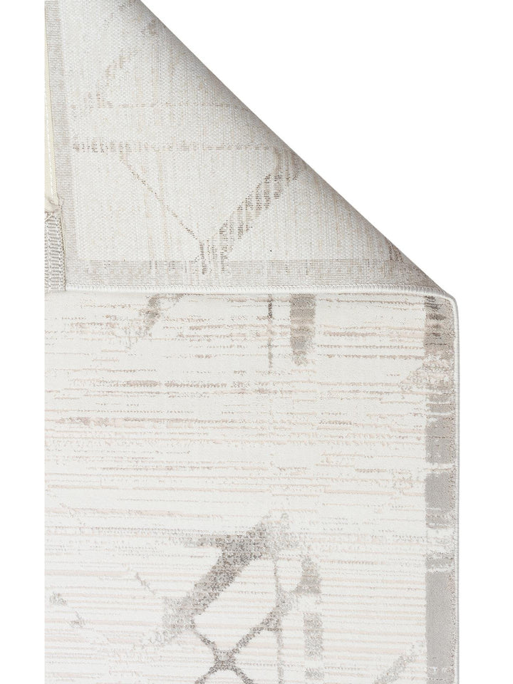 Cairo Serisi Extra Yumuşak Dokulu Sık Dokuma Modern Desenlere Sahip Şık Salon Halısı 02 CREAM GREY - Carpetdocia