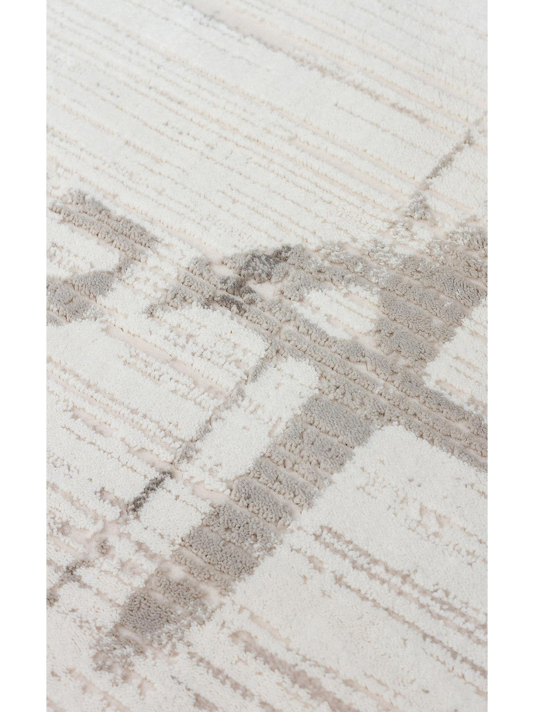 Cairo Serisi Extra Yumuşak Dokulu Sık Dokuma Modern Desenlere Sahip Şık Salon Halısı 02 CREAM GREY - Carpetdocia