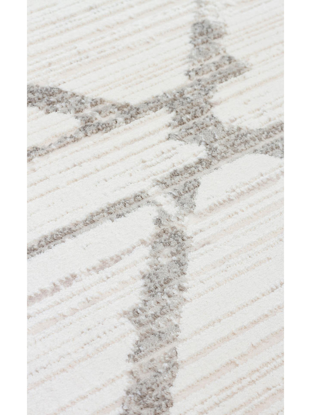 Cairo Serisi Extra Yumuşak Dokulu Sık Dokuma Modern Desenlere Sahip Şık Salon Halısı 02 CREAM GREY - Carpetdocia