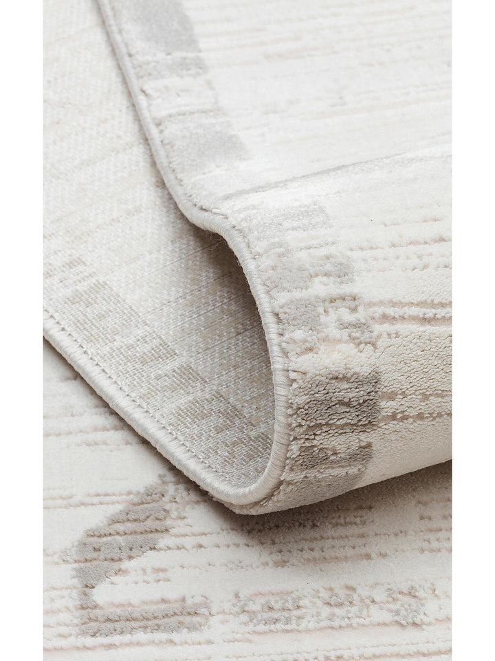 Cairo Serisi Extra Yumuşak Dokulu Sık Dokuma Modern Desenlere Sahip Şık Salon Halısı 02 CREAM GREY - Carpetdocia