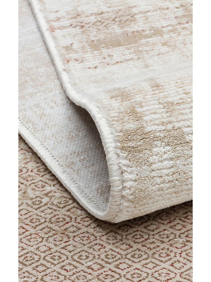 Cairo Serisi Extra Yumuşak Dokulu Sık Dokuma Modern Desenlere Sahip Şık Salon Halısı 04 CREAM BEIGE - Carpetdocia