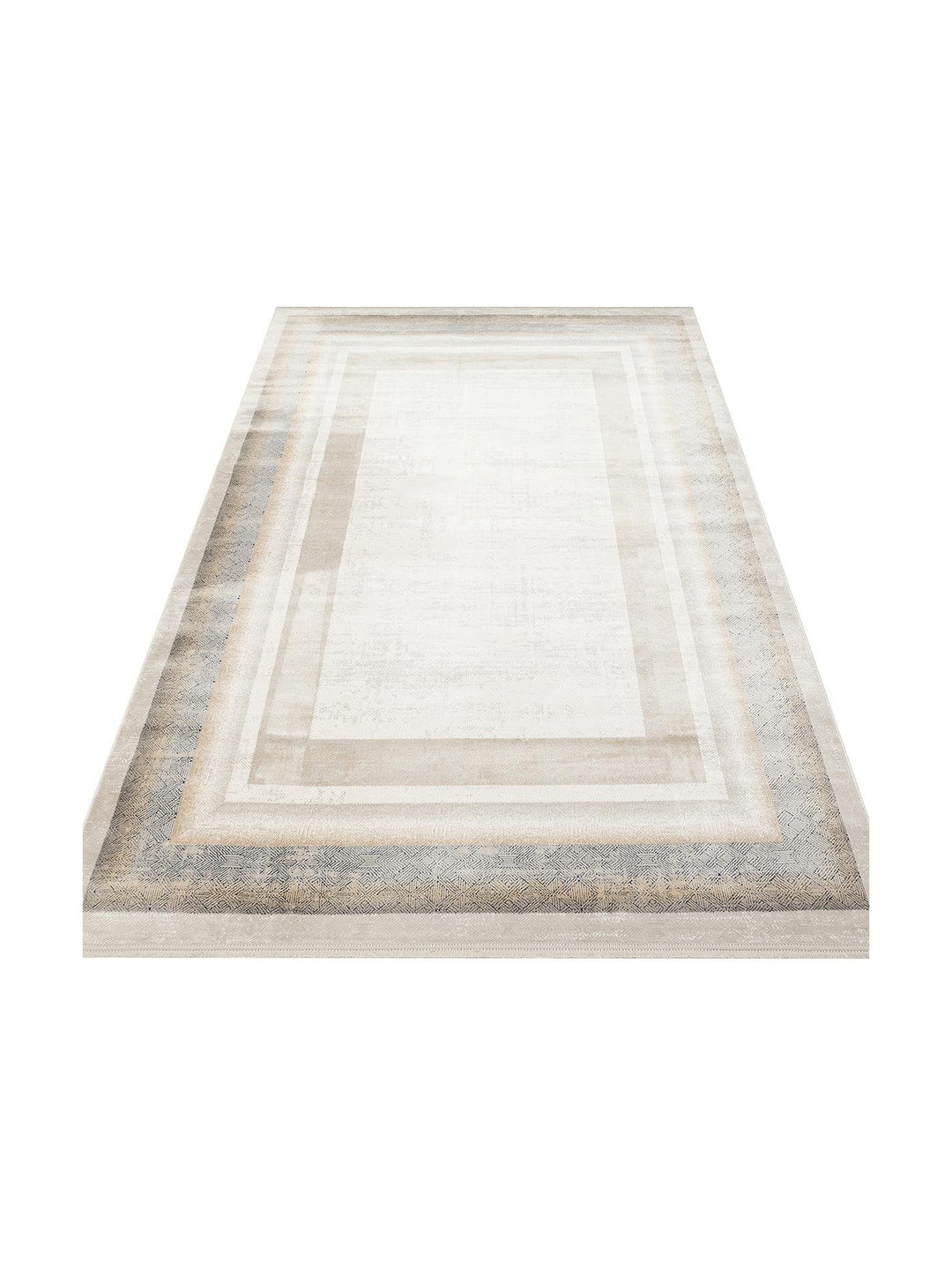 Cairo Serisi Extra Yumuşak Dokulu Sık Dokuma Modern Desenlere Sahip Şık Salon Halısı 08 CREAM GREY - Carpetdocia