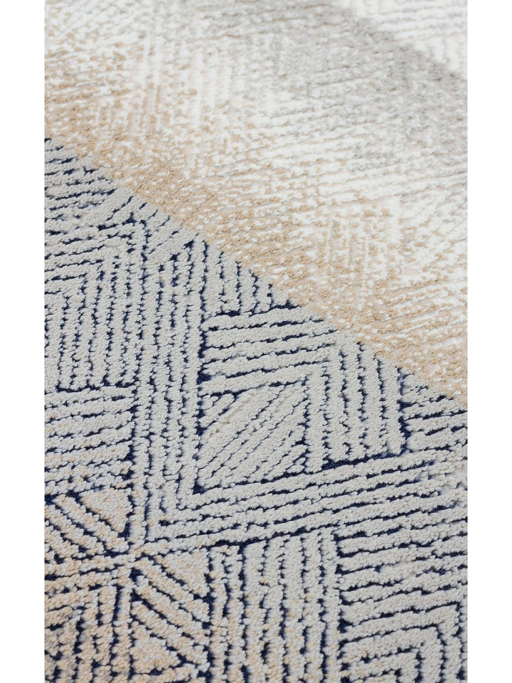 Cairo Serisi Extra Yumuşak Dokulu Sık Dokuma Modern Desenlere Sahip Şık Salon Halısı 08 CREAM GREY - Carpetdocia