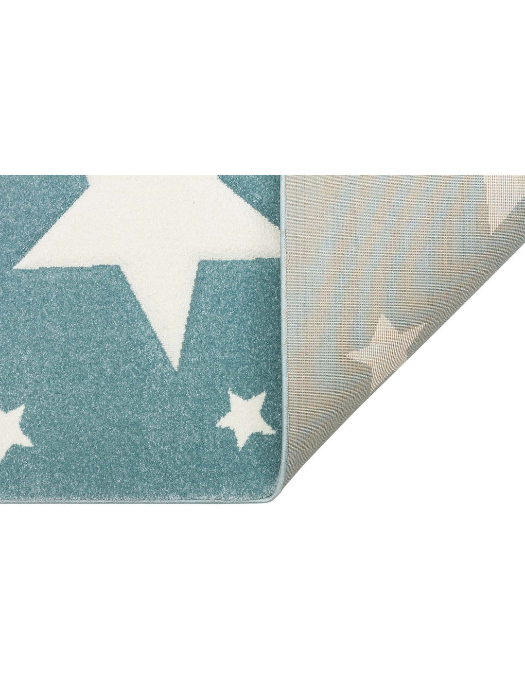 Carpetdocia Kids Eğlenceli Yıldız Desenli Çocuk Halısı 12 BLUE - Carpetdocia