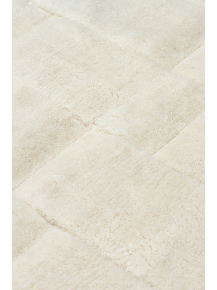 Fluffy Serisi 3D Oyma El Dokuma Salon Oturma Odası Yatak Odası Koridor Antre Modern Halı IVORY - Carpetdocia