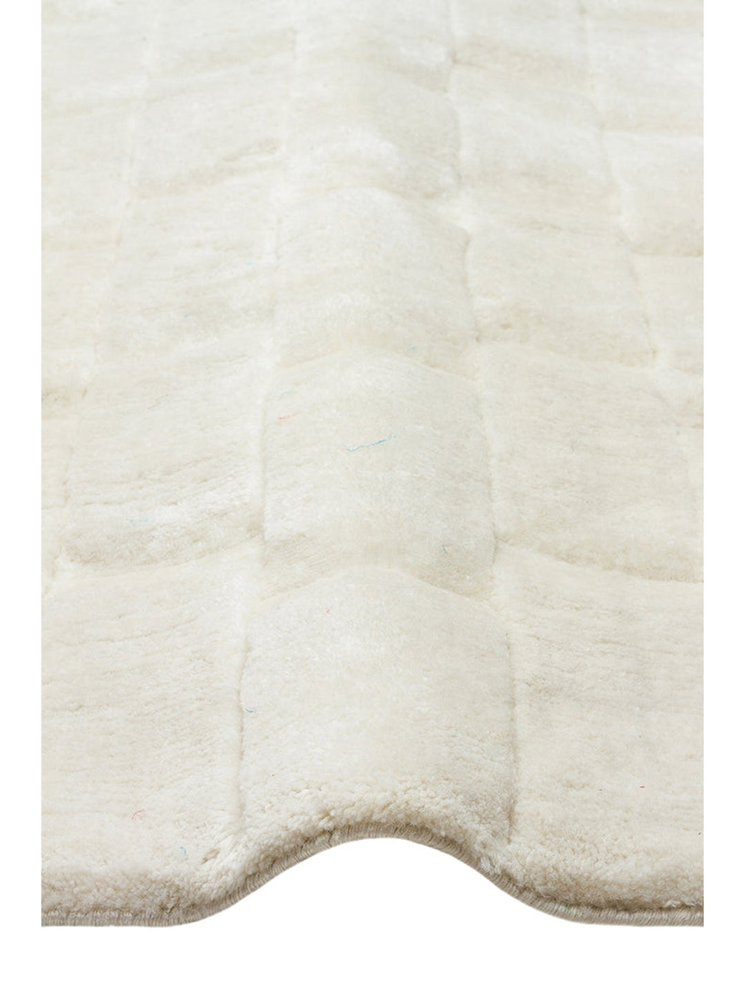 Fluffy Serisi 3D Oyma El Dokuma Salon Oturma Odası Yatak Odası Koridor Antre Modern Halı IVORY - Carpetdocia