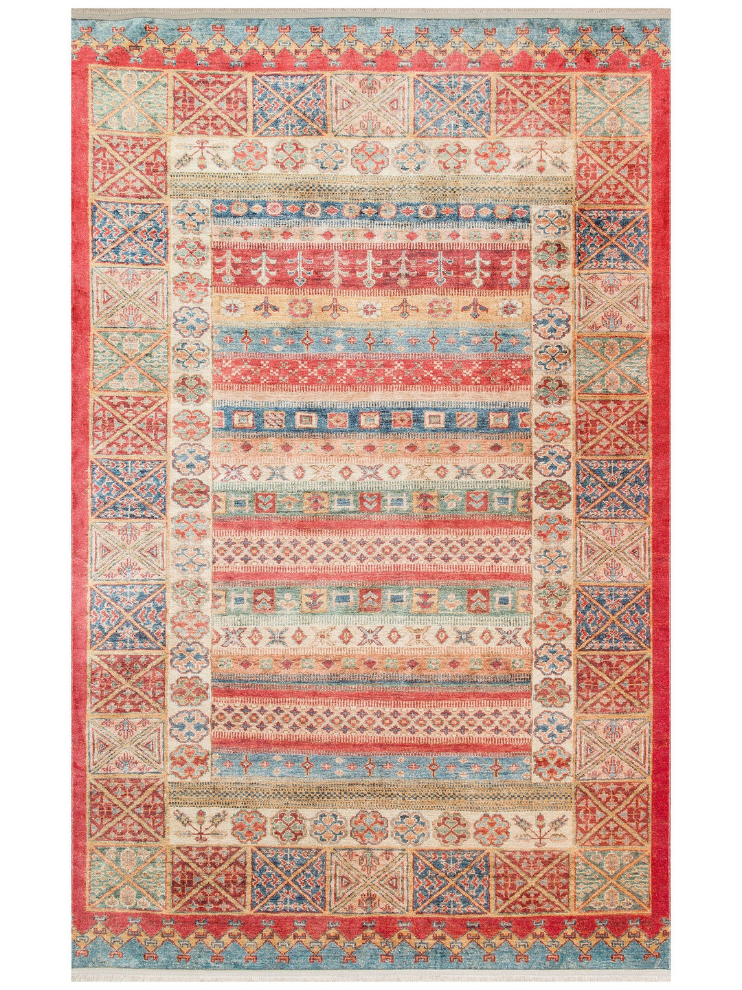 Historic Serisi Kaymaz Antik Desenli Salon Oturma Odası Koridor Mutfak Yıkanabilir Halı 04 MULTY - Carpetdocia