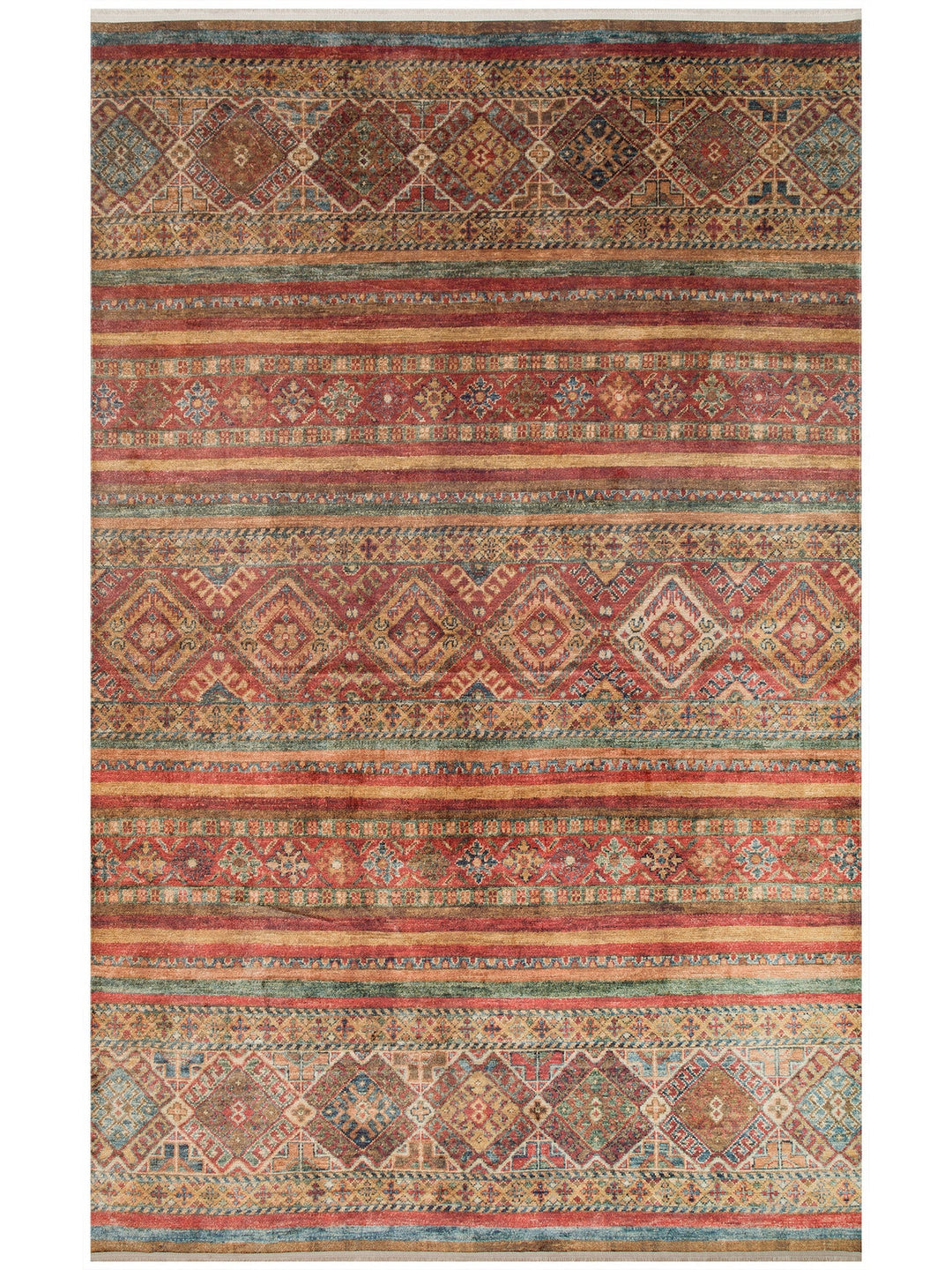 Historic Serisi Kaymaz Antik Desenli Salon Oturma Odası Koridor Mutfak Yıkanabilir Halı 05 MULTY - Carpetdocia
