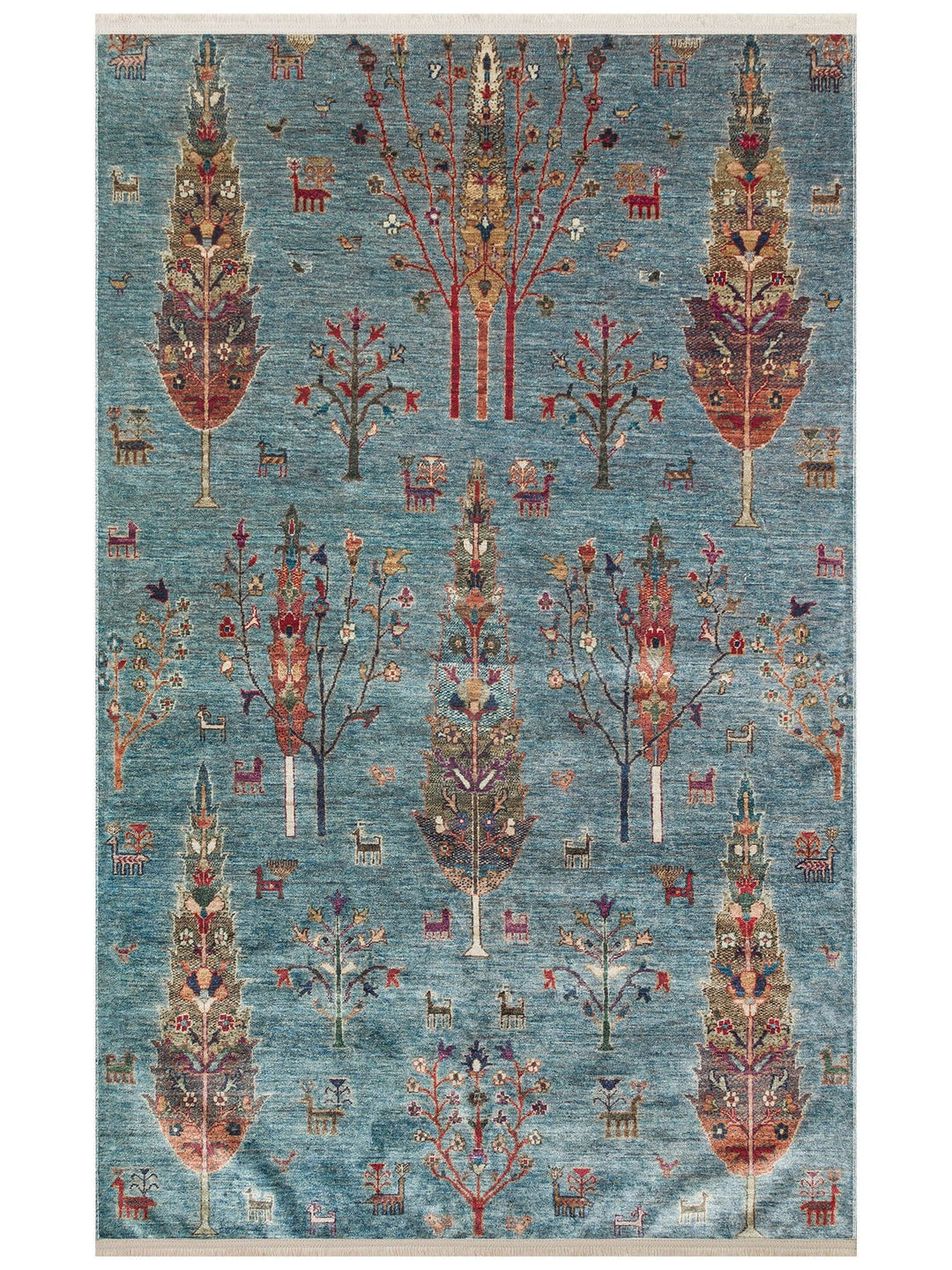 Historic Serisi Kaymaz Antik Desenli Salon Oturma Odası Koridor Mutfak Yıkanabilir Halı 09 AQUA - Carpetdocia