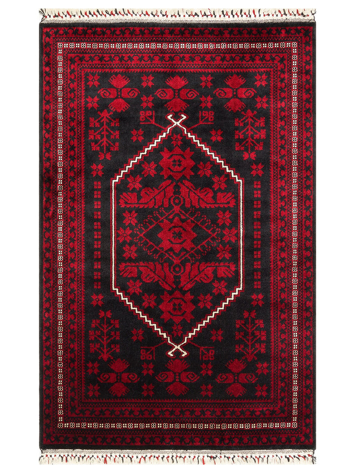 Kabil Afgan Yağcıbedir Desenli El Emeğiyle Özel Tezgahlarda Üretilen Tensel Uşak Halısı 956 BLUE - Carpetdocia