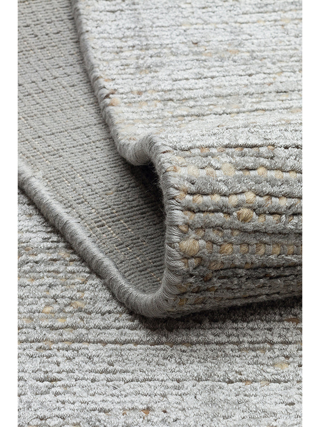 Kelly Serisi %100 Naturel Yün ve Viskon El Dokuma Salon Oturma Odası Yatak Odası Halı GREY - Carpetdocia