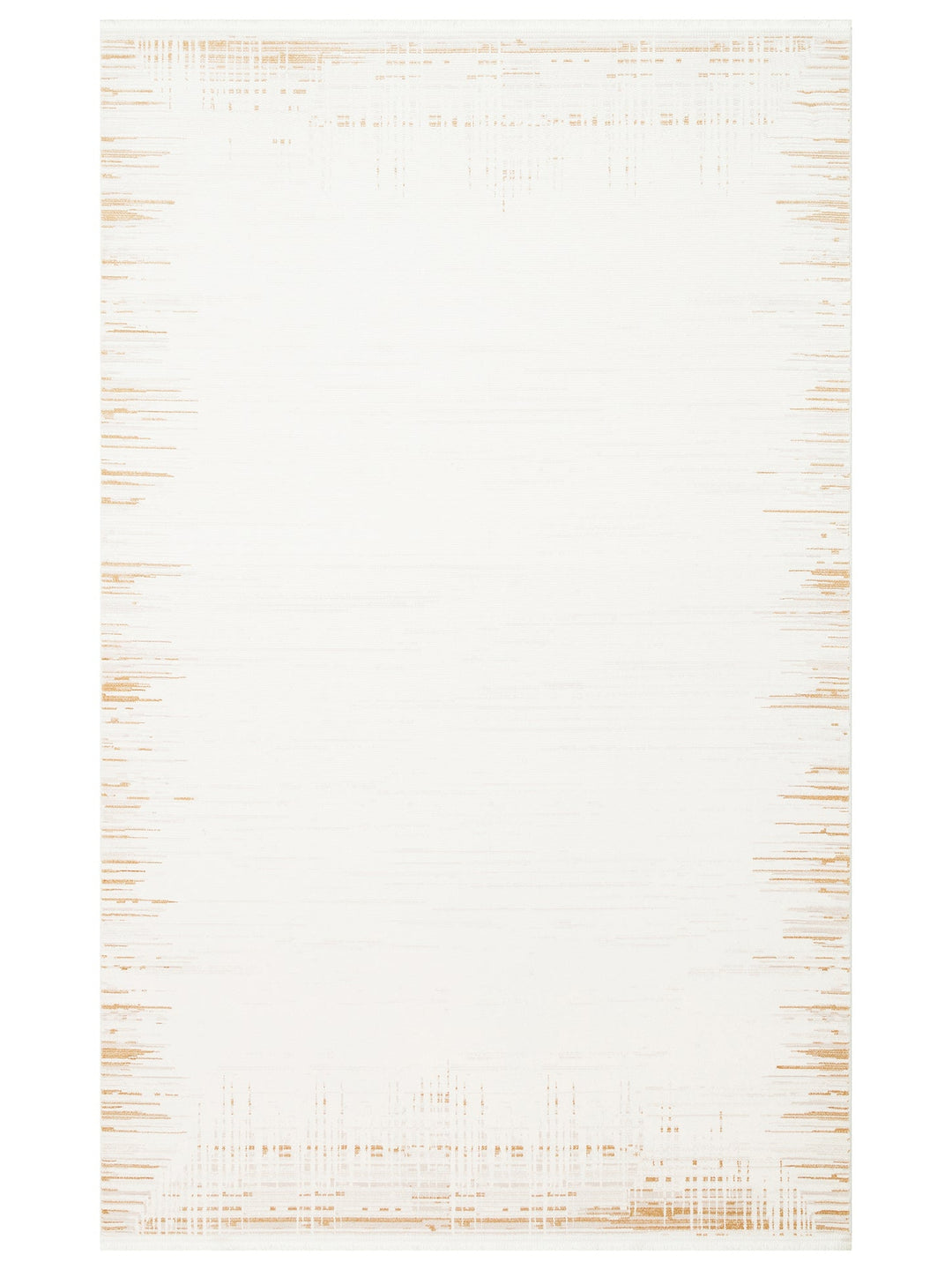 Kylie Serisi Salon Oturma Odası Koridor Antre Parlak ve Sade Modern Halı 01 CREAM GOLD - Carpetdocia