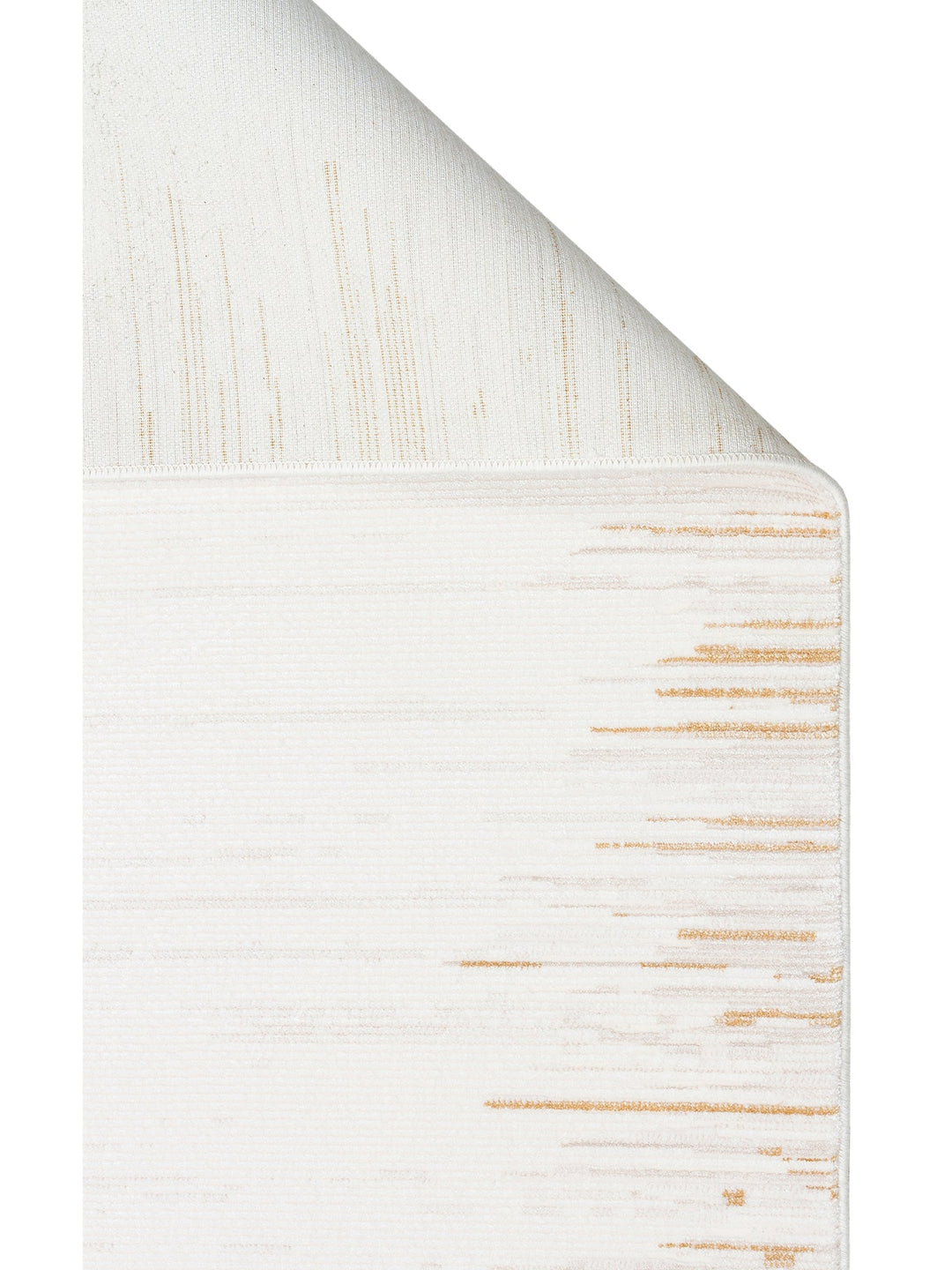 Kylie Serisi Salon Oturma Odası Koridor Antre Parlak ve Sade Modern Halı 01 CREAM GOLD - Carpetdocia