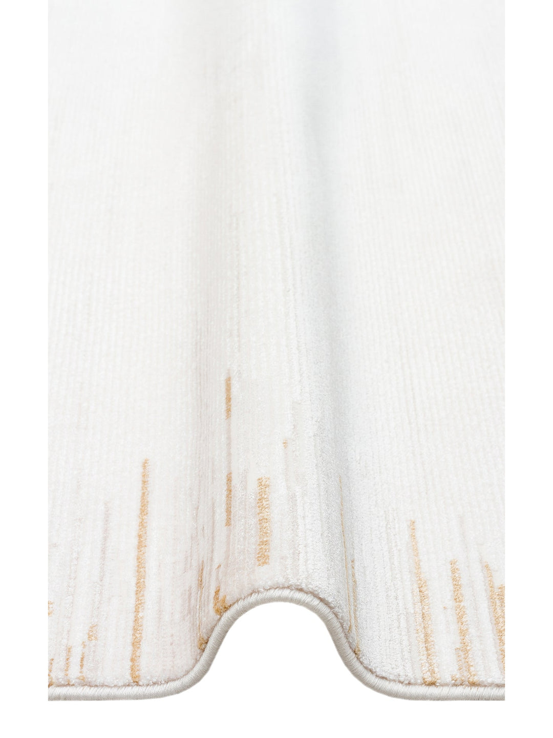 Kylie Serisi Salon Oturma Odası Koridor Antre Parlak ve Sade Modern Halı 01 CREAM GOLD - Carpetdocia