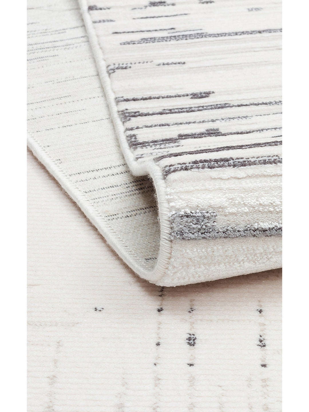 Kylie Serisi Salon Oturma Odası Koridor Antre Parlak ve Sade Modern Halı 01 CREAM GREY - Carpetdocia