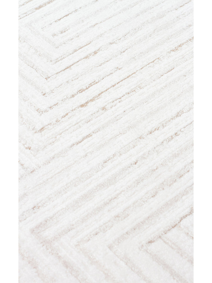 Kylie Serisi Salon Oturma Odası Koridor Antre Parlak ve Sade Modern Halı 02 CREAM NATURAL - Carpetdocia