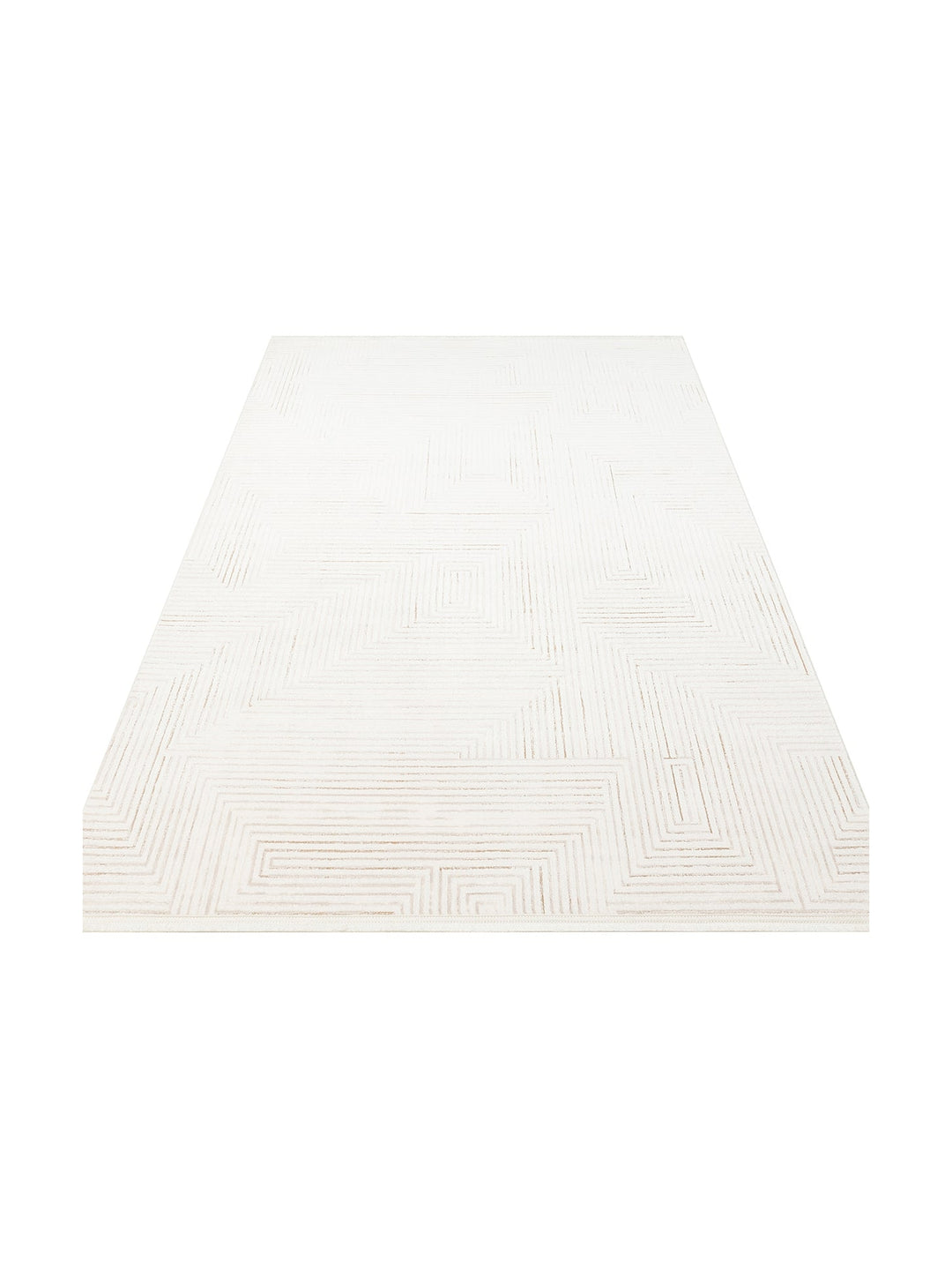 Kylie Serisi Salon Oturma Odası Koridor Antre Parlak ve Sade Modern Halı 02 CREAM NATURAL - Carpetdocia