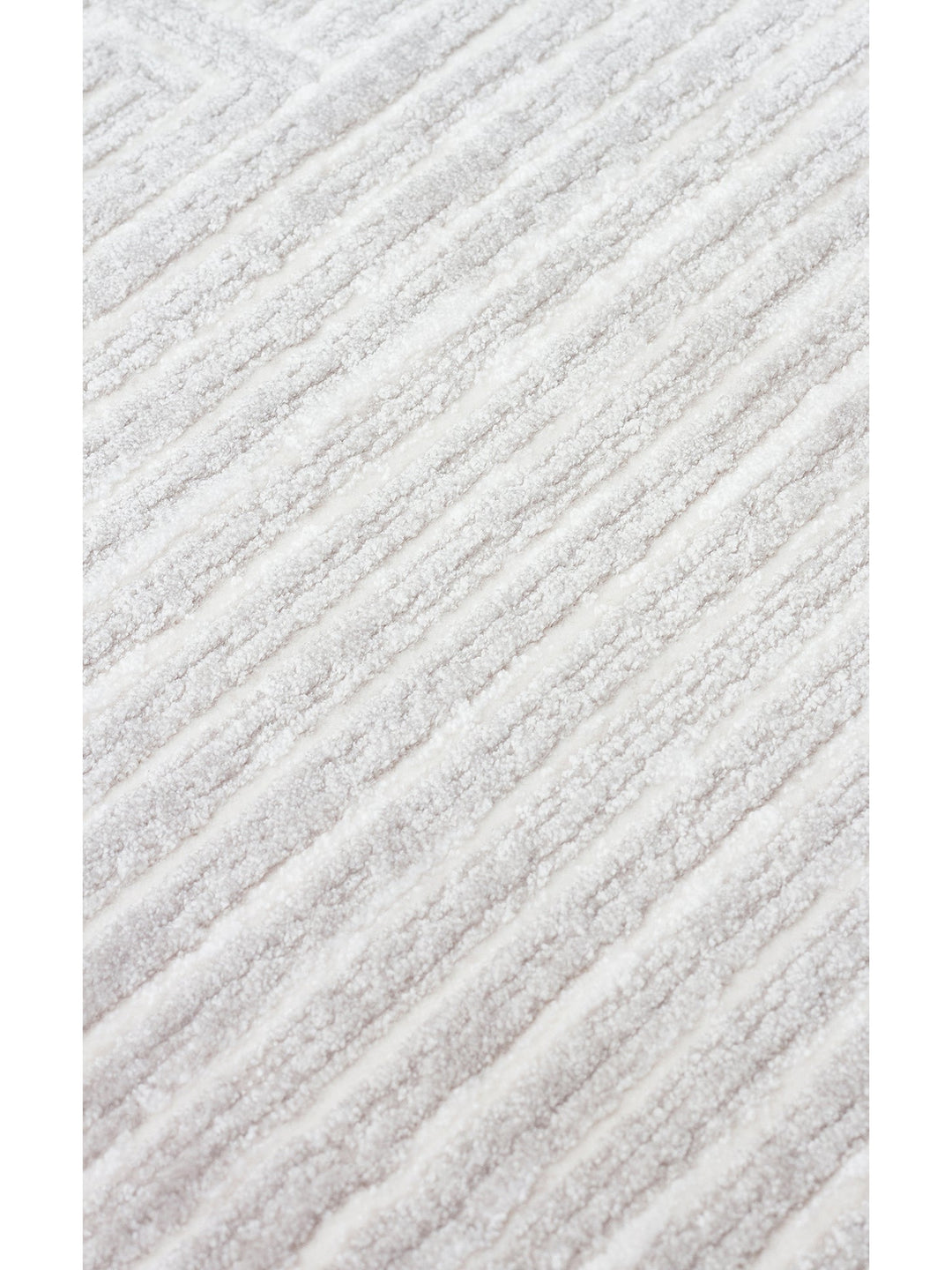 Kylie Serisi Salon Oturma Odası Koridor Antre Parlak ve Sade Modern Halı 02 SILVER CREAM - Carpetdocia