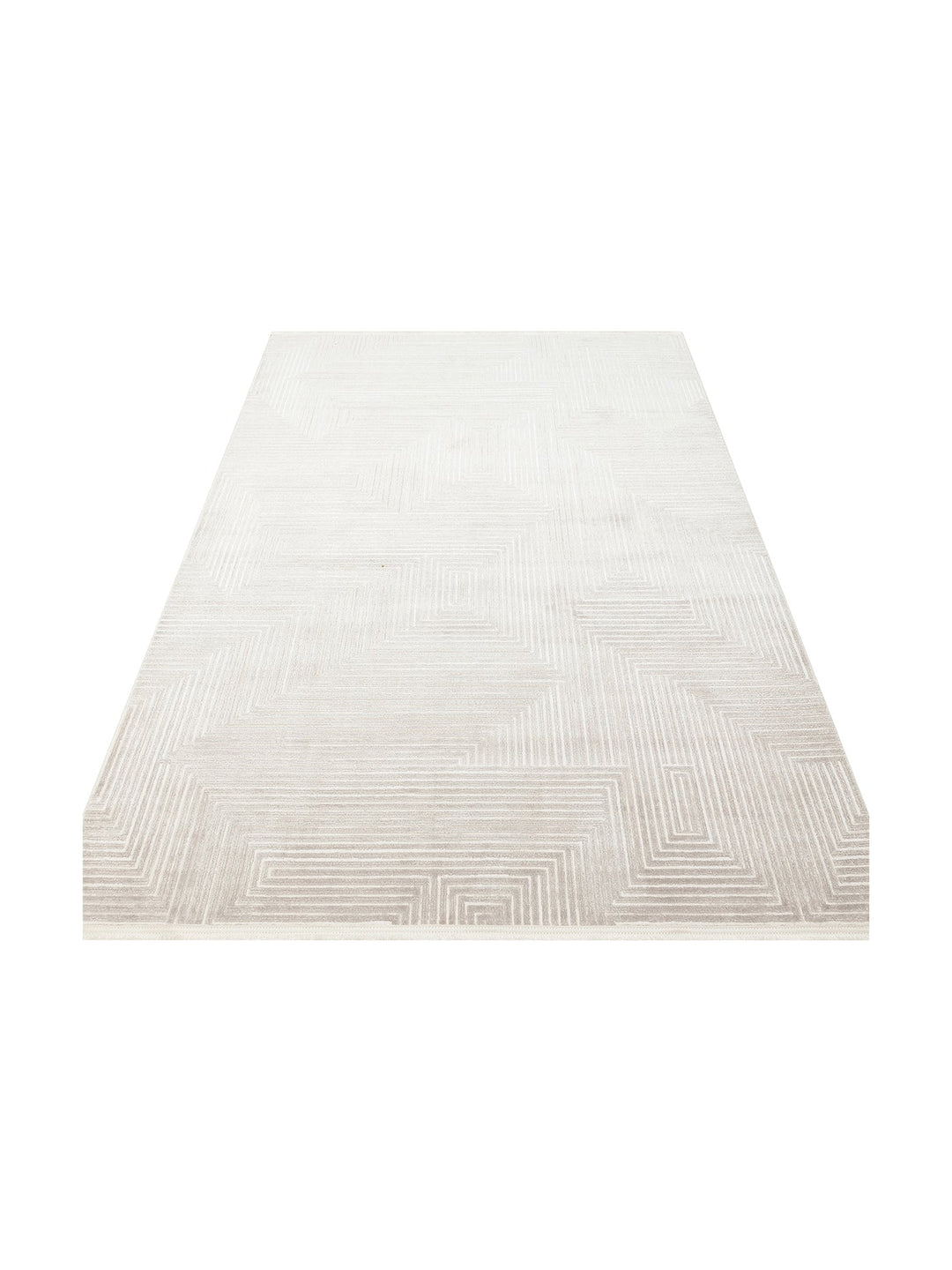 Kylie Serisi Salon Oturma Odası Koridor Antre Parlak ve Sade Modern Halı 02 SILVER CREAM - Carpetdocia