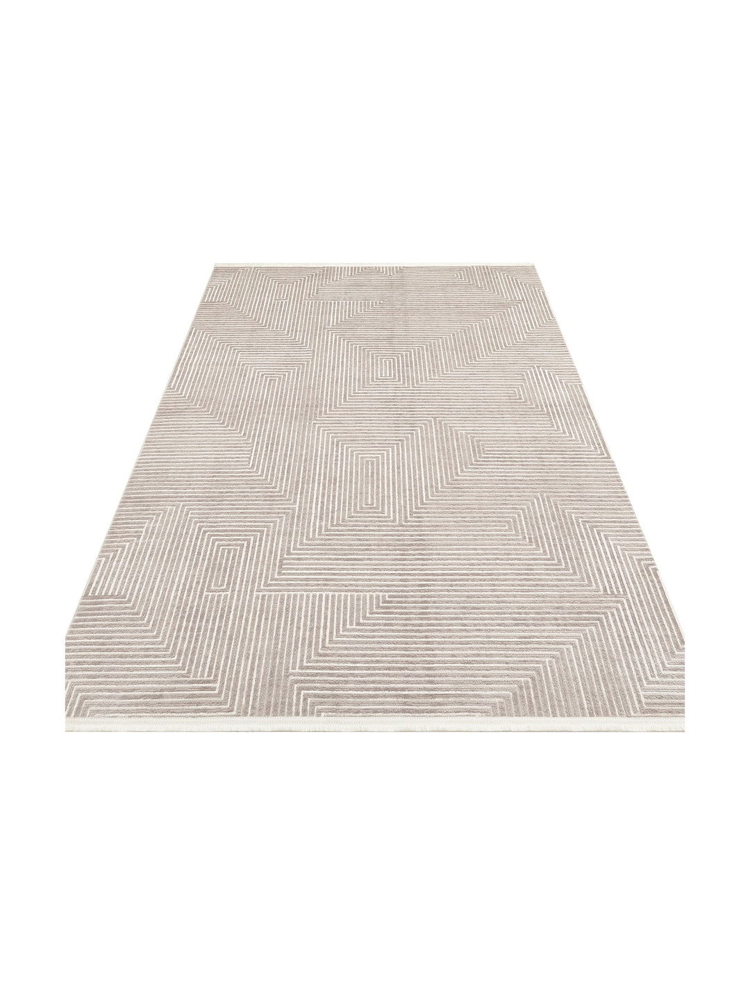 Kylie Serisi Salon Oturma Odası Koridor Antre Parlak ve Sade Modern Halı 02 SILVER CREAM - Carpetdocia
