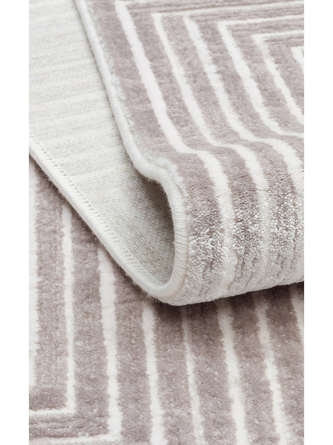 Kylie Serisi Salon Oturma Odası Koridor Antre Parlak ve Sade Modern Halı 02 SILVER CREAM - Carpetdocia