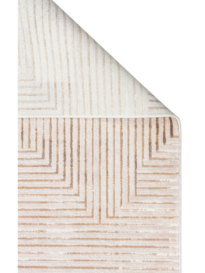Kylie Serisi Salon Oturma Odası Koridor Antre Parlak ve Sade Modern Halı 02 VIZON BEIGE - Carpetdocia