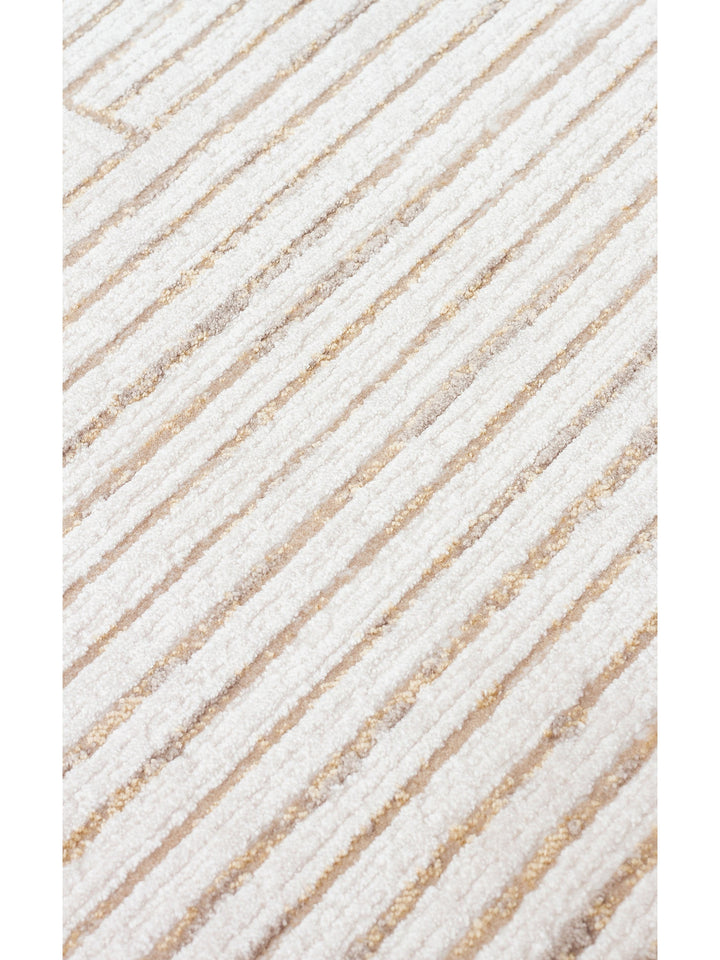 Kylie Serisi Salon Oturma Odası Koridor Antre Parlak ve Sade Modern Halı 02 VIZON BEIGE - Carpetdocia