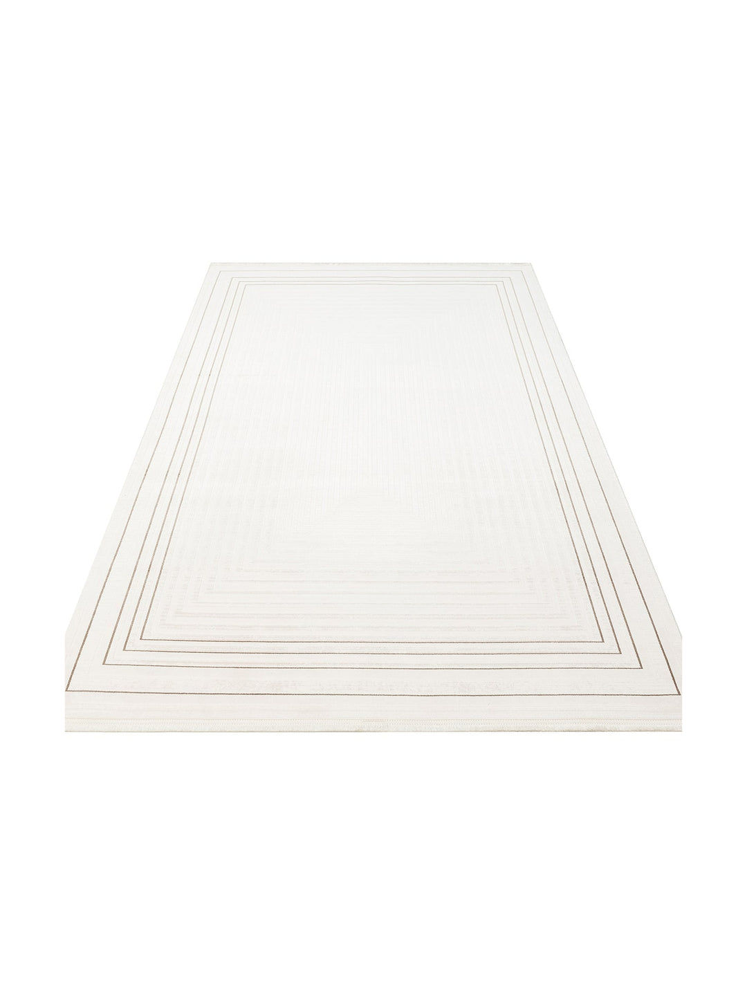 Kylie Serisi Salon Oturma Odası Koridor Antre Parlak ve Sade Modern Halı 04 CREAM VIZON - Carpetdocia