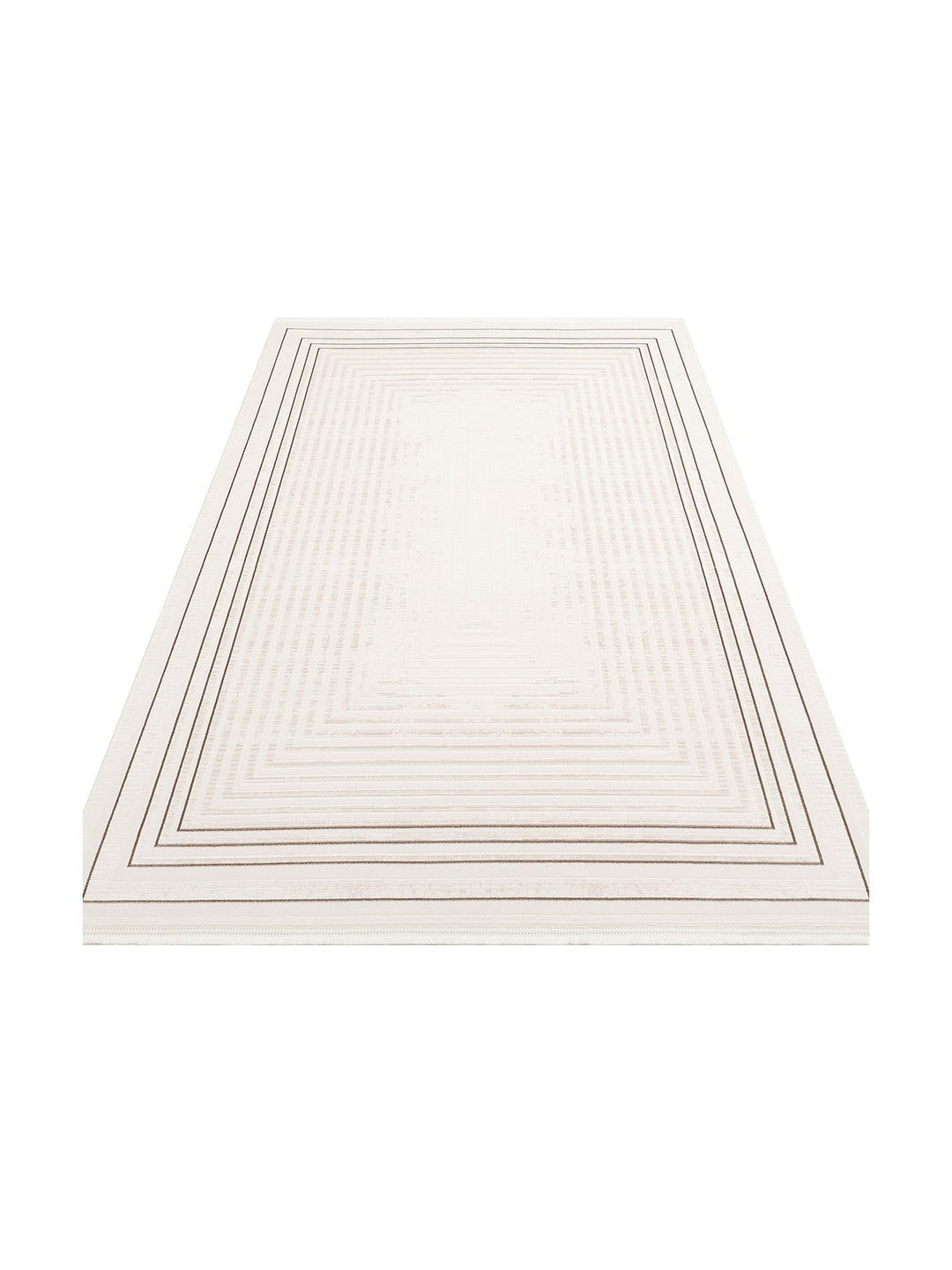 Kylie Serisi Salon Oturma Odası Koridor Antre Parlak ve Sade Modern Halı 04 CREAM VIZON - Carpetdocia