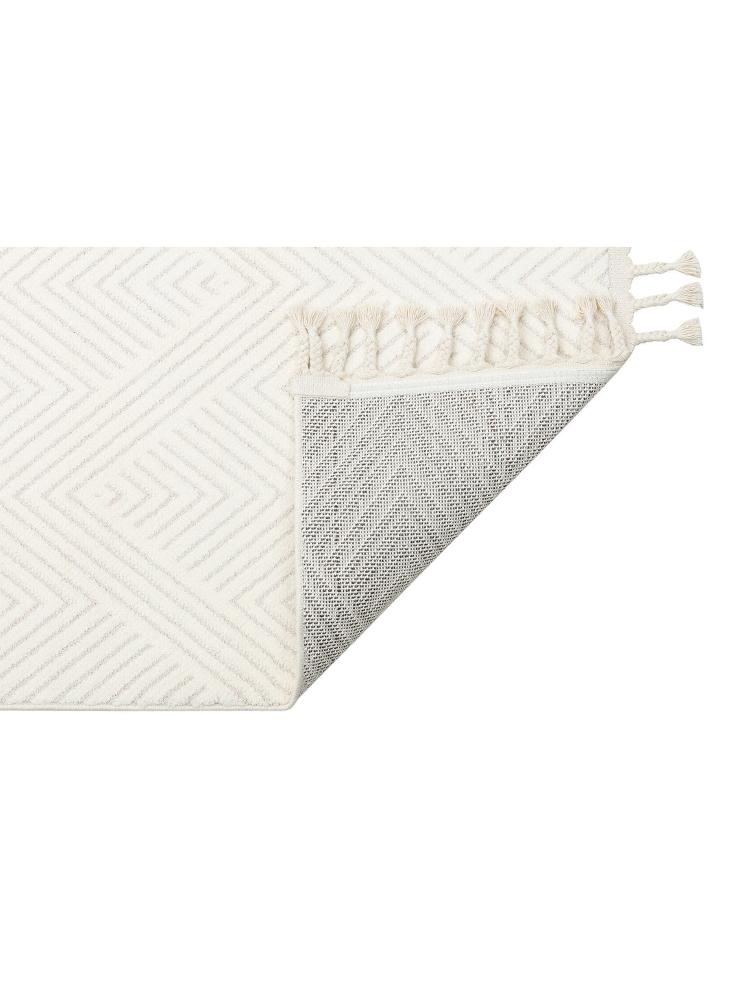 Lounge Serisi Etnik Desenlere Sahip Salon Oturma Odası Koridor Yumuşak Modern Halı 01 WHITE - Carpetdocia